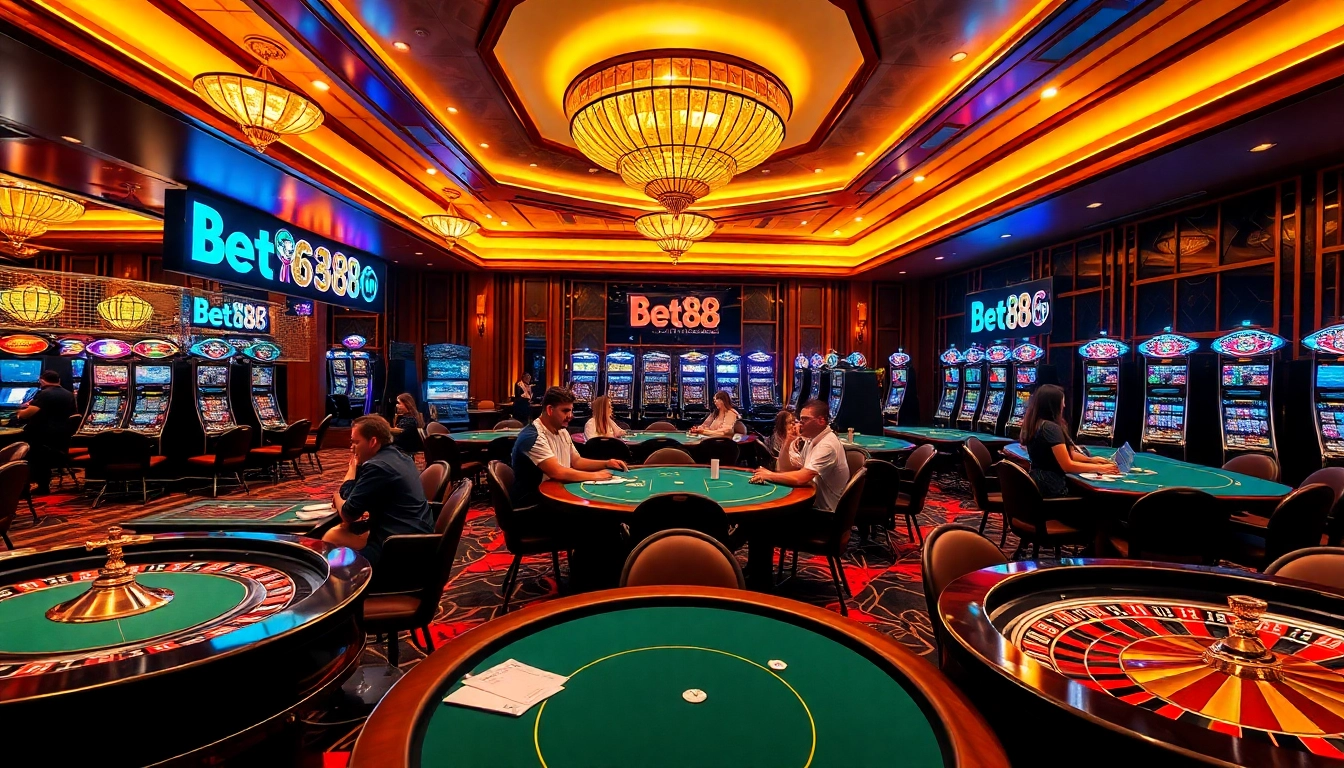 Players enjoying thrilling games at Bet88 casino, showcasing an engaging gaming environment.